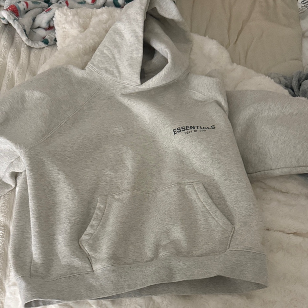 Essentials Kids Light Gray Hoodie